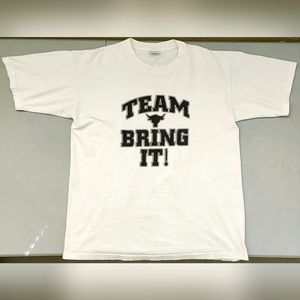 WWE WWF Team Bring It There Is No Tomorrow The Rock 2001 White Cotton XL T-shirt